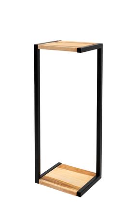 Ziedu statīvs Garden Center AMIENS, 23 cm x 19 cm, 60 cm, koks/metāls, brūna krās./melna krās.