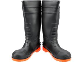 Guminiai batai vyrams Yato Portland YT-80887, su aulu, be pašiltinimo, juoda sp./oranžinė sp., 45 dydis