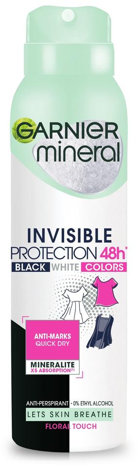 Kūno dezodorantas Garnier Mineral Invisible Protection 48h Floral Touch, 150 ml