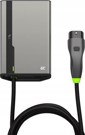 Elektromobilio įkrovimo stotelė Green Cell HabuDen EVGC021B2250, type 2, 5 m, 22 kW, pilka sp.
