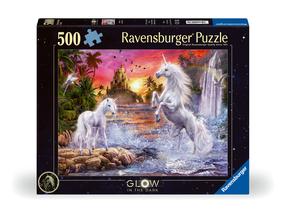 Пазл Ravensburger Glow In The Dark Unicorns At The River, 36 см x 49 см, 500 шт., многоцветный