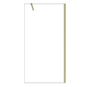 Dušo sienelė Besco Eco-N Walk-In, 110 cm x 195 cm, aukso sp./grūdintas