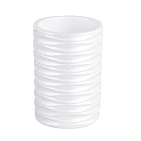 Vannas istabas glāze Domoletti BPO-1432 White, balta krās., 8 cm x 11.2 cm x 8 cm