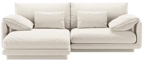 Kampinė sofa Micadoni Torino Structured, kreminė sp., kairinė, 220 x 170 cm x 83 cm