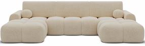 Kampinė sofa Vianetto Chenille, šviesiai kreminė sp., 177 x 319 cm x 95 cm