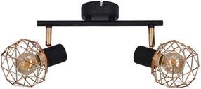 Šviestuvas lubų Candellux Lighting Acrobat, E14, 2 x 40 W, vario sp. / juoda sp., 11 x 11 cm