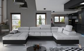 Kampinė sofa Eduardo Berlin 01, Soft 11, pilka sp., dešininė, 202 x 345 cm x 90 cm