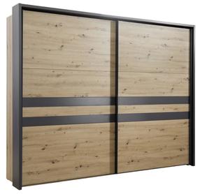 Skapis Forte Hom In OSTS12611-C780, ozola krās./tumši pelēka krās., 61 cm x 270 cm x 211 cm