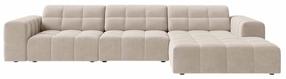 Kampinė sofa Cosmopolitan Design Chicago Venus 2927, šviesiai smėlinė, dešininė, 167 x 294 cm x 78 cm