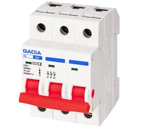 Slēdzis Gacia DL1253P025, 3P, D, 2kA, 25 A