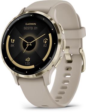 Viedais pulkstenis Garmin Venu 3S 010-02785-02, zelta krās.
