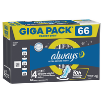 Higieniniai paketai Always, Super/Secure Night, 66 vnt.