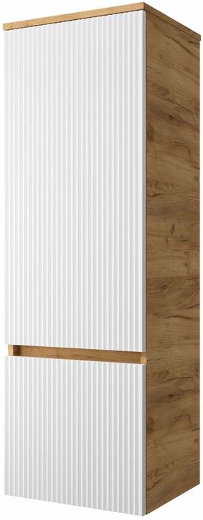 Pakabinama vonios spintelė Riva SU40F-GW, balta matinė sp./gold craft oak sp., 35 cm x 40 cm x 120 cm