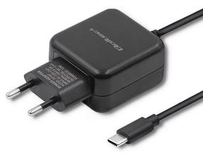 Telefona lādētājs Qoltec AZQOLUL00050197, USB/USB Type-C, melna krās., 12 W