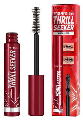Blakstienų tušas Rimmel London Thrill Seeker, 8 ml, tamsiai ruda sp. black brown