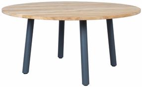 Valgomojo stalas Home4you Marline, ruda sp./juoda sp., 160 cm x 160 cm x 76 cm