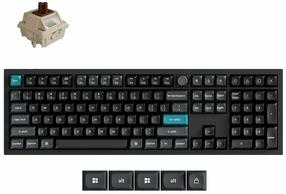 Беспроводная компьютерная клавиатура Keychron Q6 Ultra 8K Q6U-M3 Keychron Silk POM Brown, EN, черный цв.