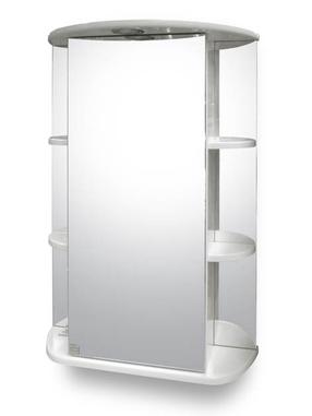 Pakabinama vonios spintelė su veidrodžiu Riva SV55-1, balta, 24 cm x 55 cm x 80 cm