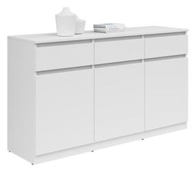 Komoda Saturn, balta sp., 81 cm x 135 cm x 42 cm