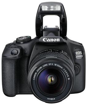 Peegelkaamera Canon EOS 2000D EF-S 18-55mm III EU26 Kit, must v.