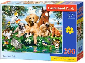 Dėlionė Castorland Summer Pals B-222063, 40 cm x 29 cm, 200 vnt., įvairių spalvų