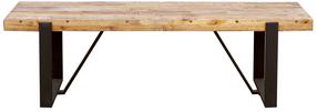 Prieškambario suoliukas Home4you Ironbridge, juoda sp./medžio sp., 150 cm x 40 cm x 46 cm