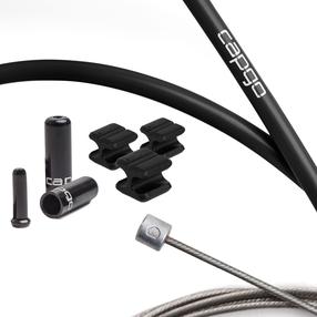 Edastuskaabel, komplekt Capgo Kevlar Shimano/Sram MTB & E-Bike, roostevaba teras, must v.