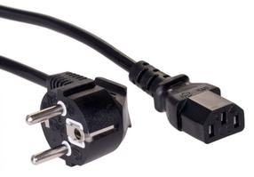Провод Akyga AK-PC-01C Schuko, IEC C13, 1.5 м, черный цв.