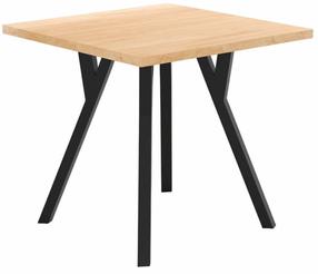 Valgomojo stalas ADRK Rodos 84, juoda sp./craft gold sp., 80 cm x 80 cm x 76 cm