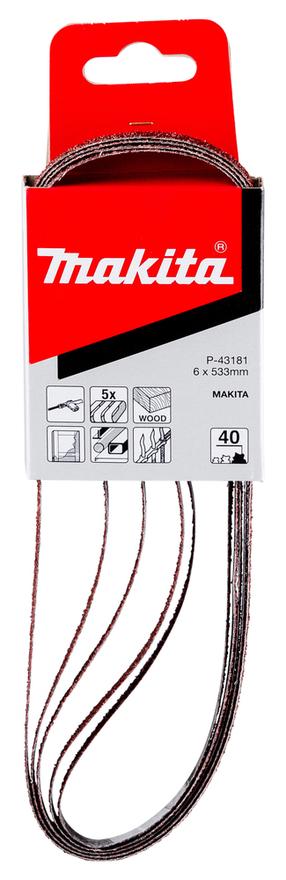 Šlifavimo juosta Makita P-43181, 40, 53.3 cm x 0.6 cm, 5 vnt.