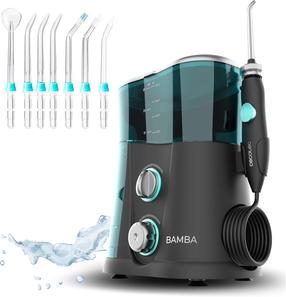 Tarpdančių irigatorius Bamba ToothCare 1200 Jet Pro, juoda sp./mėlyna sp.