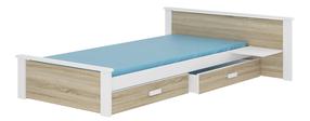 Vaikiška lova ADRK Aldex Shelf, rusva sp., 90 x 200 cm, su patalynės dėže, be čiužinio