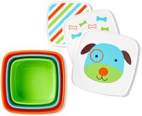 Dėžutė maistui Skip Hop Zoo Snack Box Set Dog, 3 m., plastikas, įvairių spalvų