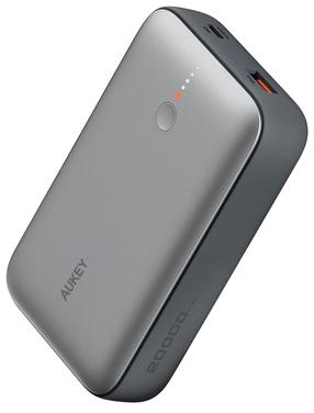 Lādētājs-akumulators (Power bank) Aukey Spark Mini PB-Y57, 20000 mAh, 20 - 22.5 W, pelēka krās.