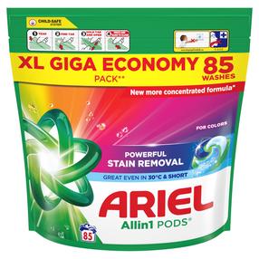 Skalbimo kapsulės Ariel All-in-1 PODS Color, 85 vnt.