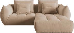 Modulinė sofa Micadoni Home Bloom Velvet, smėlio ruda sp., 232 x 216 cm x 95 cm