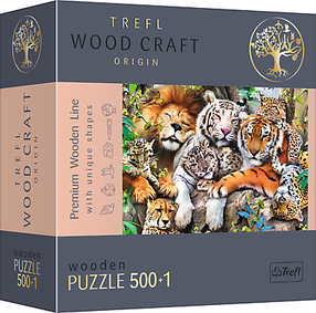 Деревянный пазл Trefl Wikl Cats in The Jungle 20152T, 375 см x 254 см, 500 шт., многоцветный