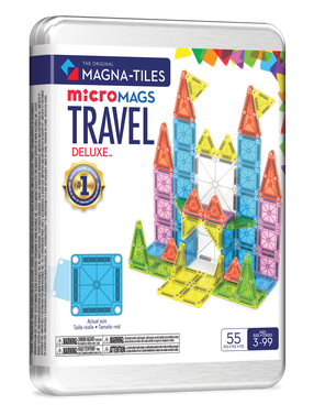 Magnetinis konstruktorius Magna-Tiles Travel Deluxe, 55 vnt., įvairių spalvų