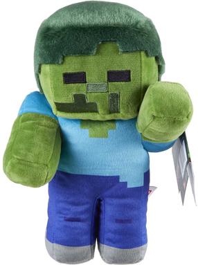 Плюшевая игрушка Mattel Minecraft Zombie, синий цв./зеленый цв., 23 см