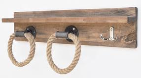 Vannas istabas plaukts Kalune Design Pipe Hook Boruraf174, 12 cm x 14 cm x 70 cm, valriekstu krās.