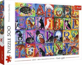 Пазл Trefl Cat Alphabet 37527, 34 см x 48 см, 500 шт., многоцветный
