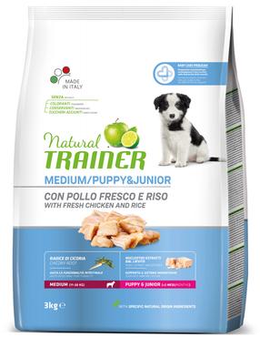 Сухой корм для собак Natural Trainer Puppy&Junior, курица/рис, 12 кг