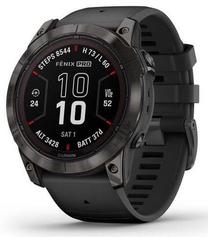 Viedais pulkstenis Garmin Fenix 7 Pro Solar, melns krās.