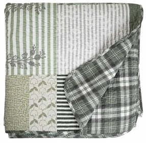 Lovatiesė Homla Cozy Autumn Patchwork, žalia sp., 200 cm x 220 cm