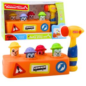 Mäng, haamriga Lean Toys Hammer Bench, 13 cm, mitmevärviline