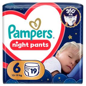 Sauskelnės nakčiai Pampers Night Pants, 6 dydis, 15 kg, 19 vnt.