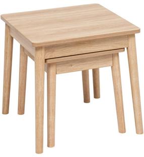 Kavos staliukų komplektas 5five Abana, ruda sp., 40 - 45 cm x 45 cm x 37 - 45 cm, 2 vnt.