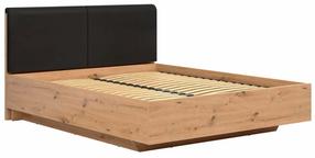 Lova dvigulė Lamea S632-LOZ/160/B2-DASN/NEVE_100, 160 x 200 cm, juoda sp./artisan oak sp., be čiužinio, su grotelėmis