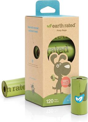  Maišeliai šunų ekskrementams Earth Rated Poop Bags 522743, 120 vnt. žalia sp.