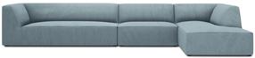 Kampinė sofa Micadoni Home Ruby 5 Seats, žydra sp., dešininė, 366 x 180 cm x 69 cm